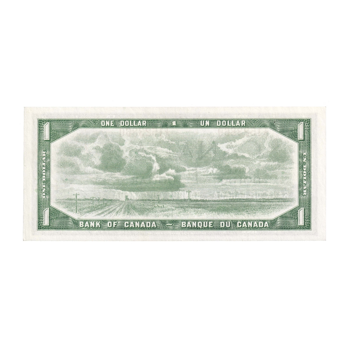 BC-37b-i 1954 Canada $1 Beattie-Rasminsky, T/P, EF-AU (EF45)
