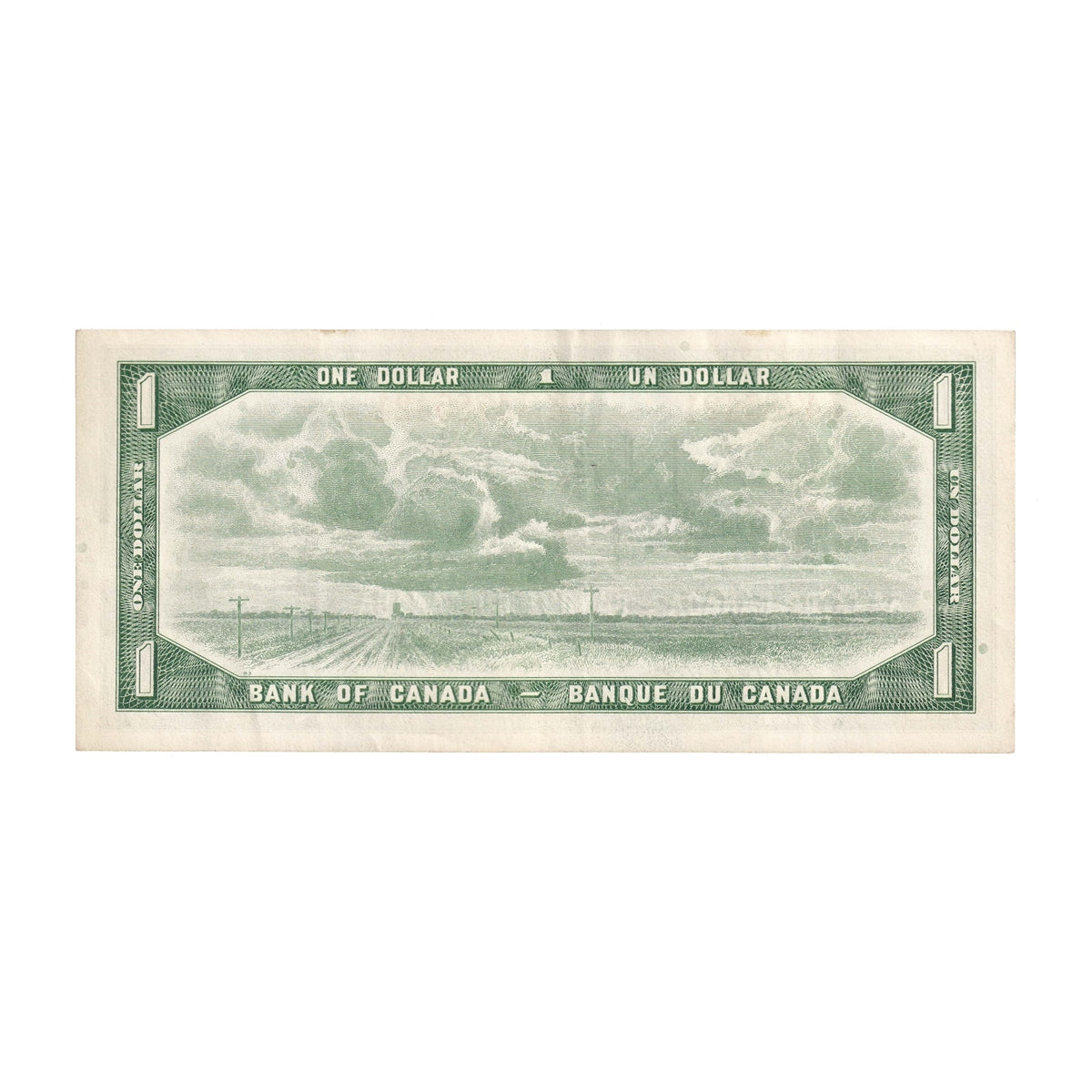 BC-37b-i 1954 Canada $1 Beattie-Rasminsky, T/P, EF