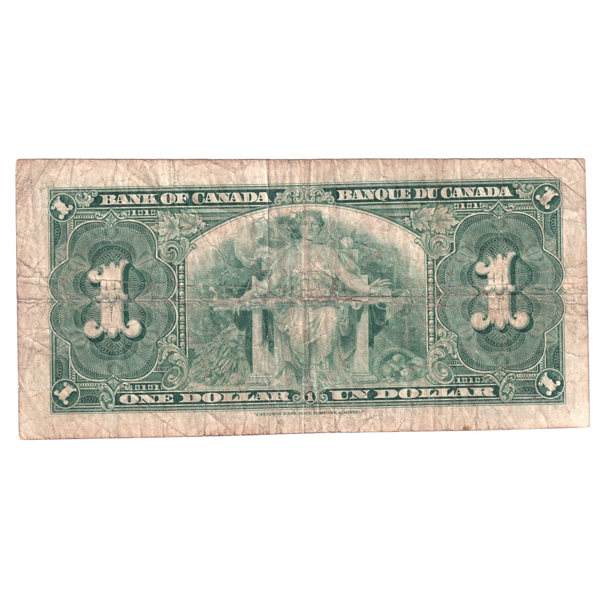 BC-21c 1937 Canada $1 Gordon-Towers, Z/L, Circ