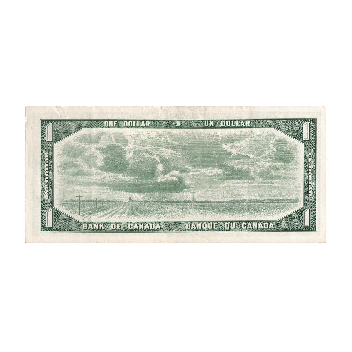 BC-37b-i 1954 Canada $1 Beattie-Rasminsky, E/Z, Extra Fine (EF40)