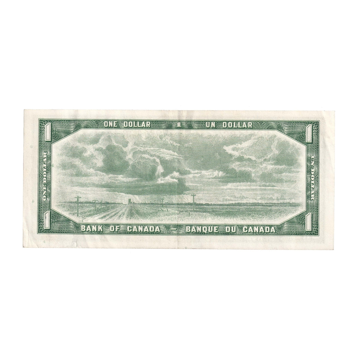 BC-37b-i 1954 Canada $1 Beattie-Rasminsky, I/Z, Extra Fine (EF40)