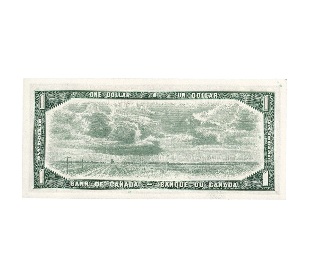 BC-37b-i 1954 Canada $1 Beattie-Rasminsky, O/Z, Choice Uncirculated (CUNC63)