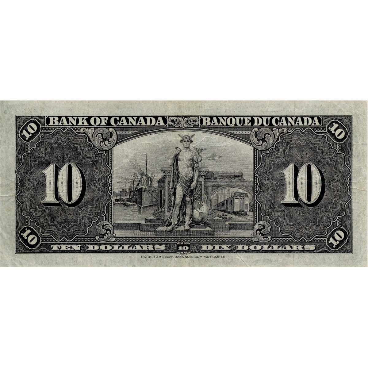 BC-24b 1937 Canada $10 Gordon-Towers, O/D, F-VF