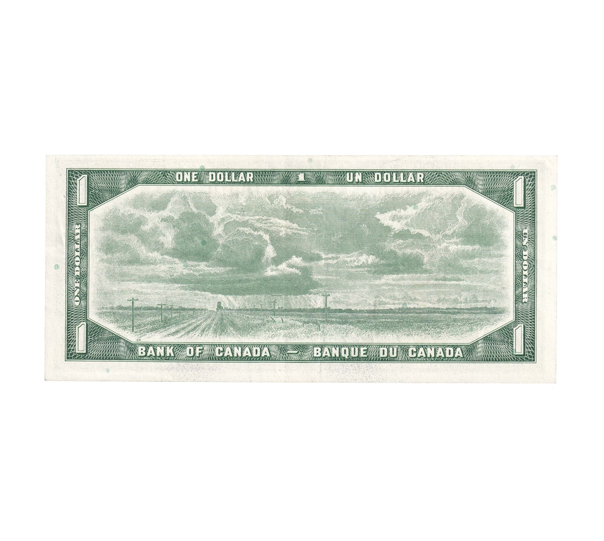 BC-37b-i 1954 Canada $1 Beattie-Rasminsky, R/Z, Extra Fine (EF40)