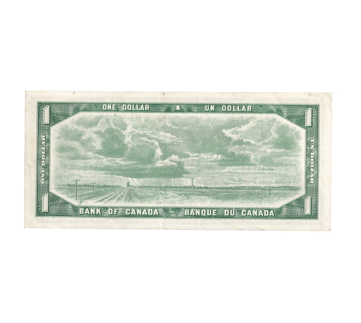 BC-37b-i 1954 Canada $1 Beattie-Rasminsky, S/Z, Extra Fine (EF40)