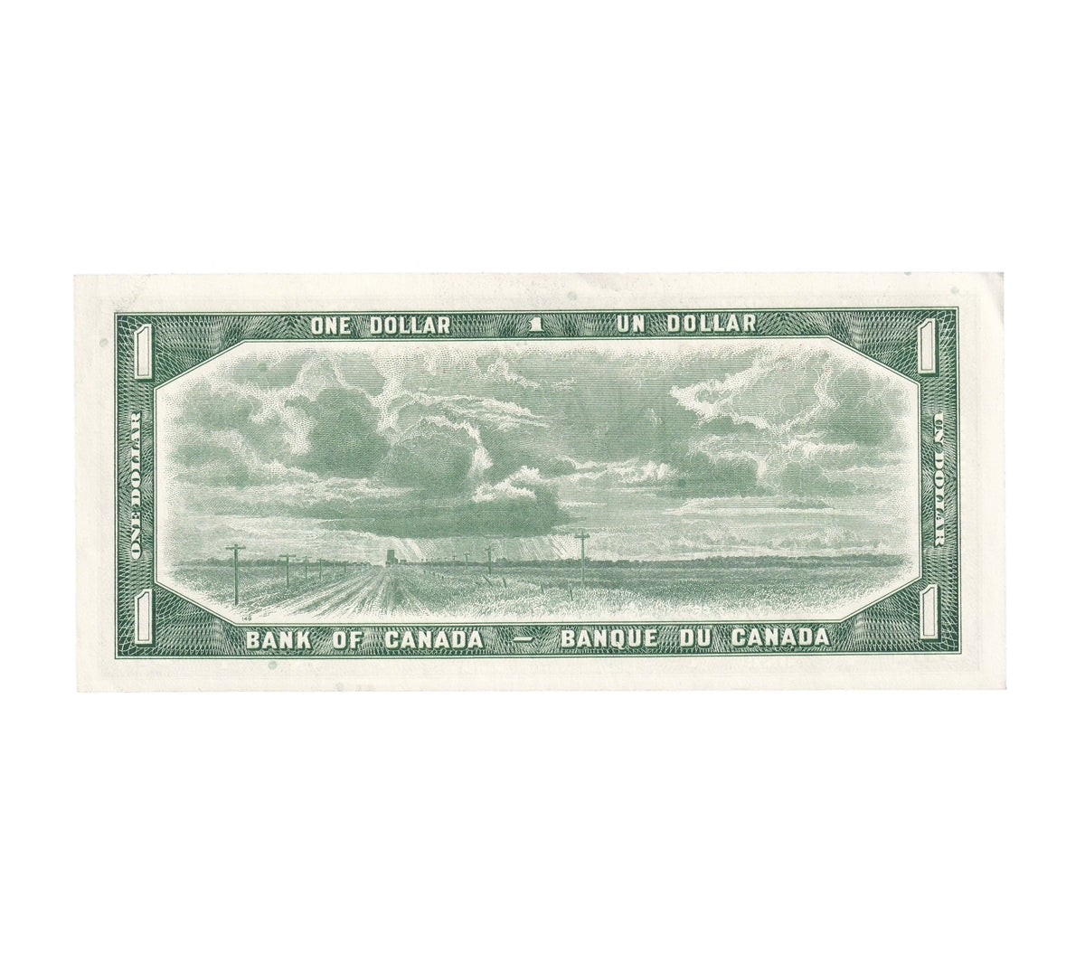 BC-37b-i 1954 Canada $1 Beattie-Rasminsky, Z/Z, AU-UNC (AU55)