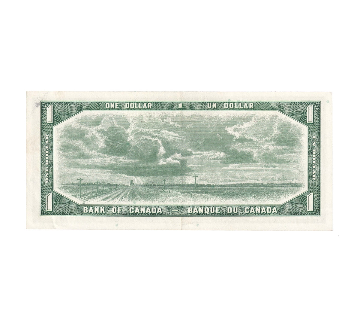 BC-37b-i 1954 Canada $1 Beattie-Rasminsky, Z/Z, EF-AU (EF45)