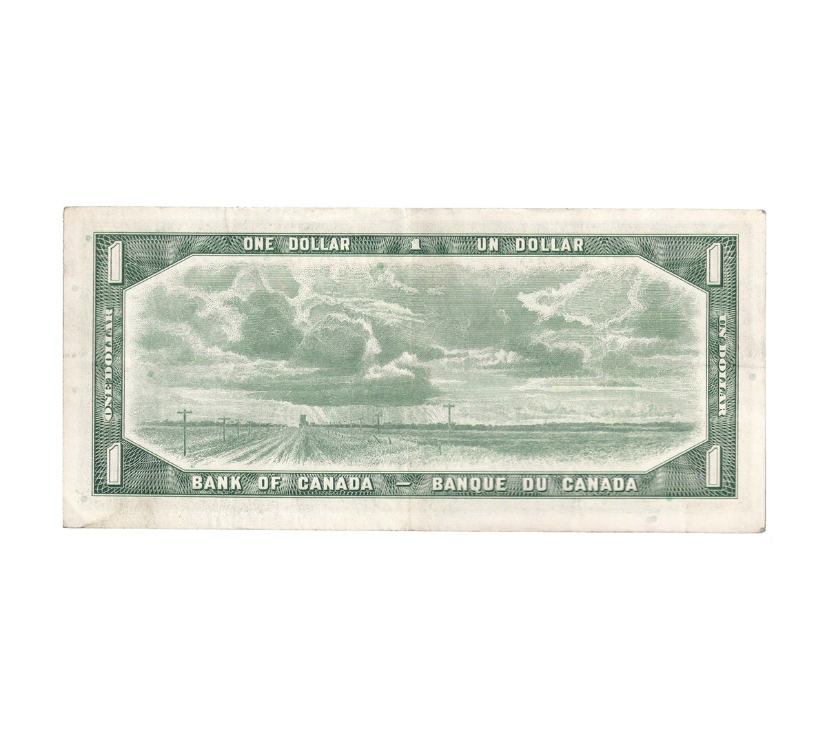BC-37b-i 1954 Canada $1 Beattie-Rasminsky, Z/Z, Extra Fine (EF40)