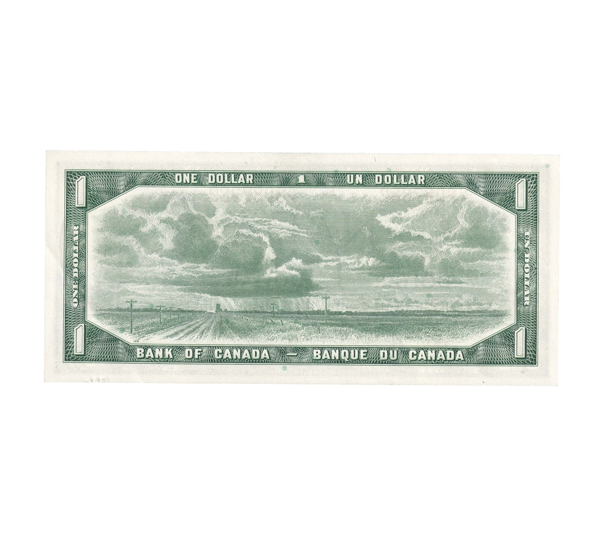 BC-37b-i 1954 Canada $1 Beattie-Rasminsky, C/F, AU-UNC (AU55)