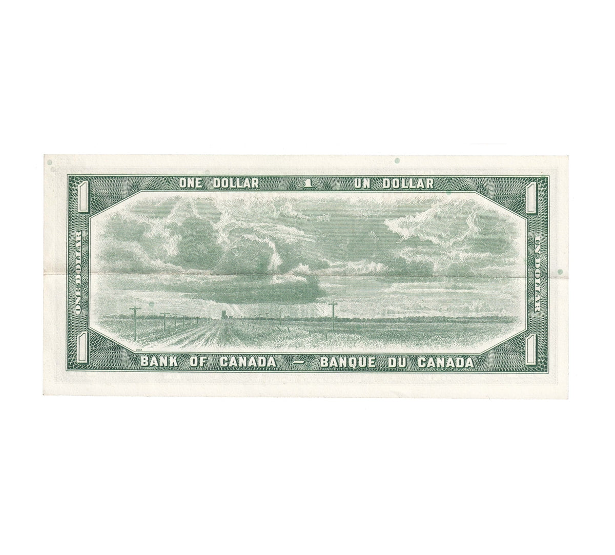 BC-37c 1954 Canada $1 Bouey-Rasminsky, P/F, EF-AU (EF45)