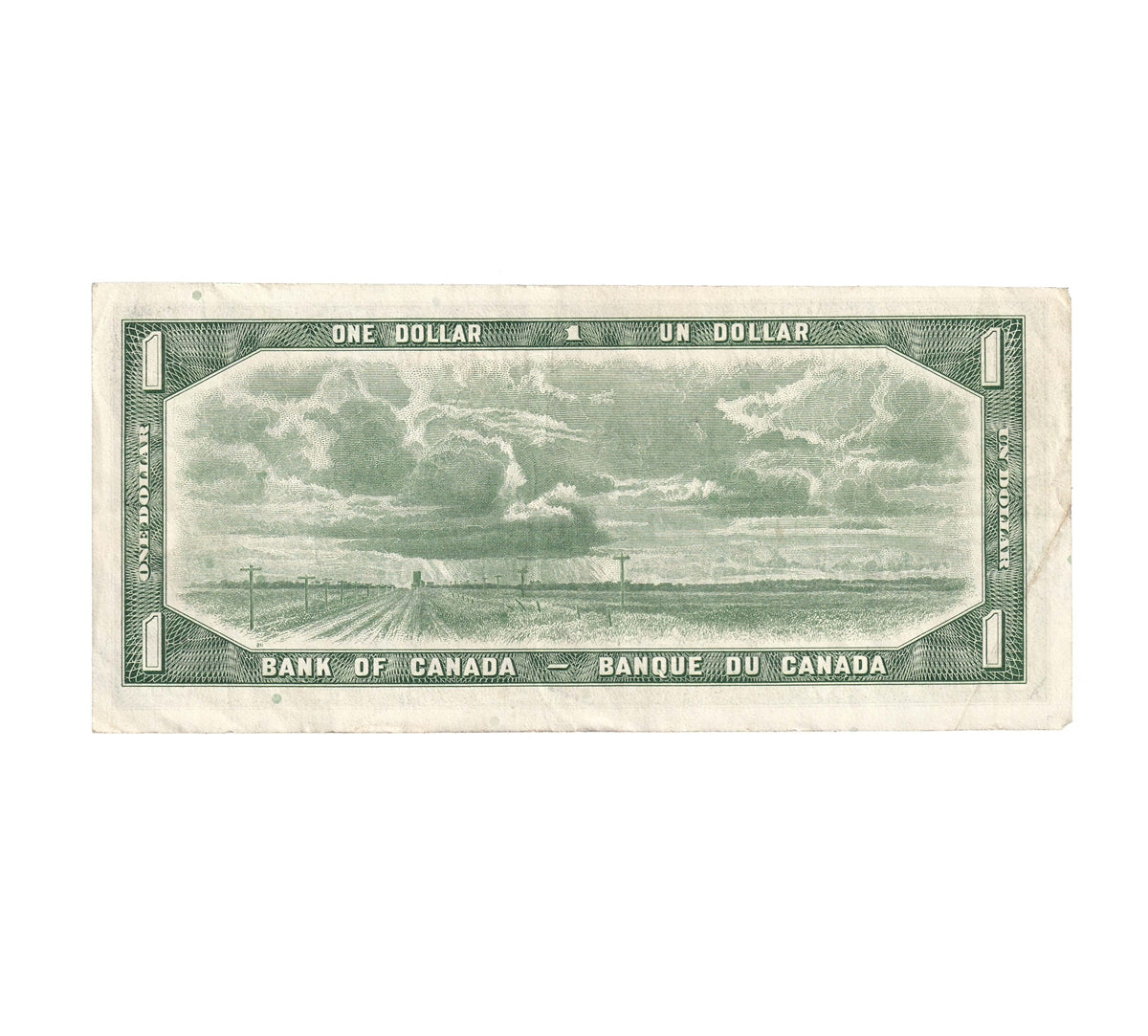 BC-37c 1954 Canada $1 Bouey-Rasminsky, U/F, Extra Fine (EF40)
