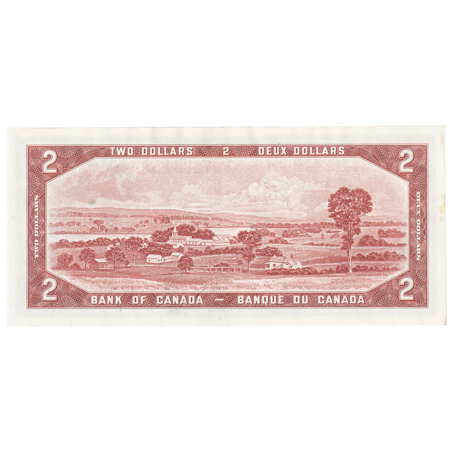 BC-38b 1954 Canada $2 Beattie-Rasminsky, R/R, AU-UNC (AU55)