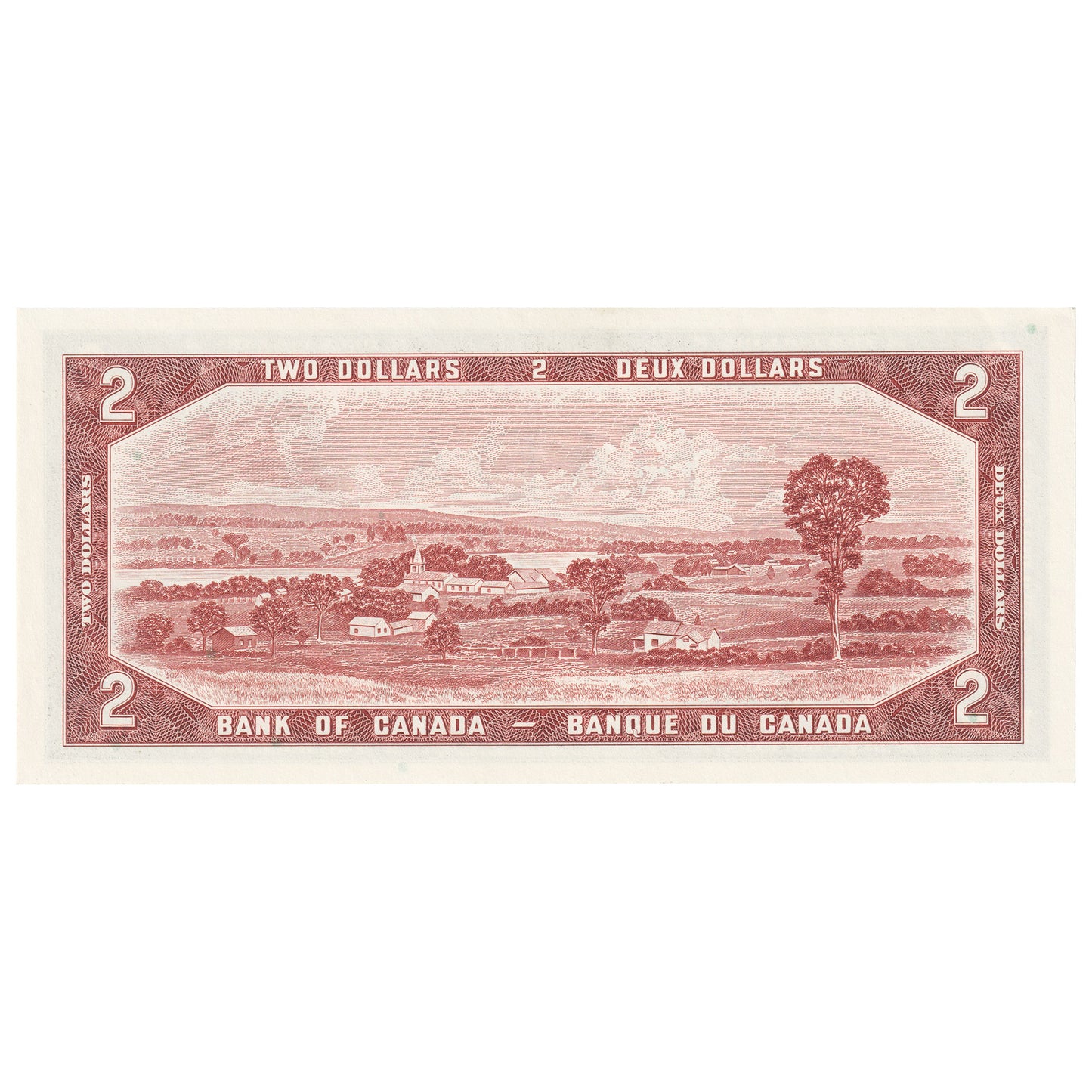 BC-38b 1954 Canada $2 Beattie-Rasminsky, W/R, AU-UNC (AU55)