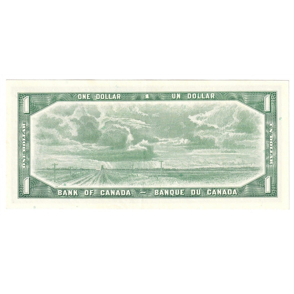 BC-37b-i 1954 Canada $1 Beattie-Rasminsky, E/F, Extra Fine (EF40)