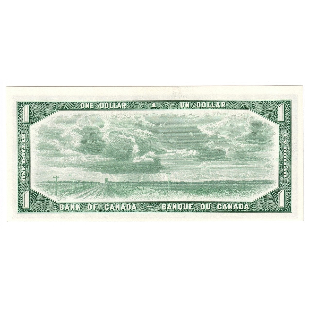 BC-37b 1954 Canada $1 Beattie-Rasminsky, W/N, Uncirculated (MS60)