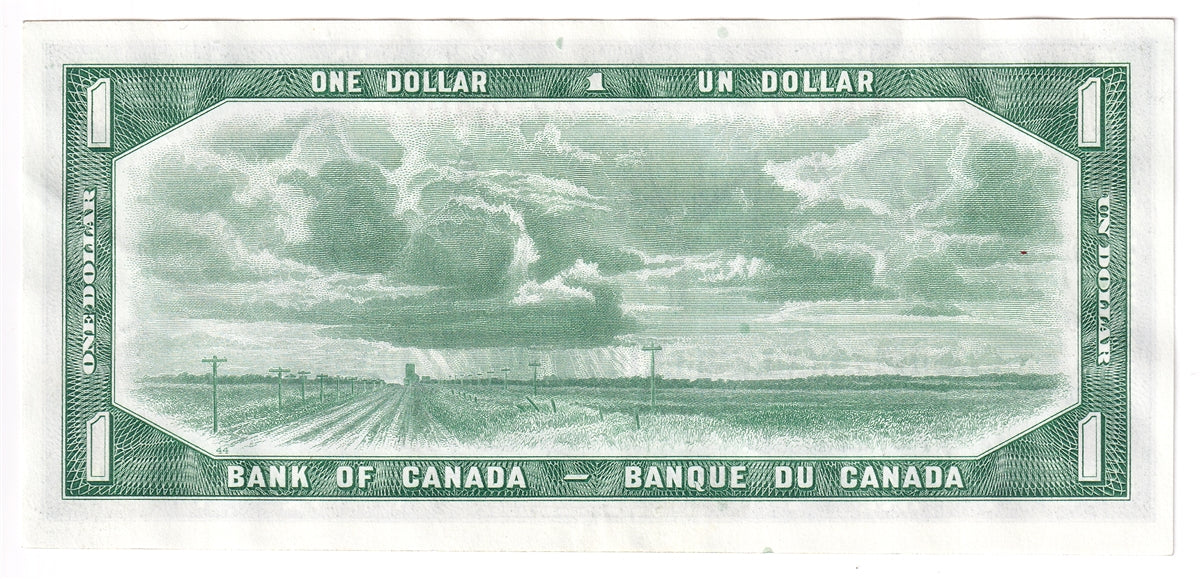BC-37a 1954 Canada $1 Beattie-Coyne, H/L, Almost Uncirculated (AU50)