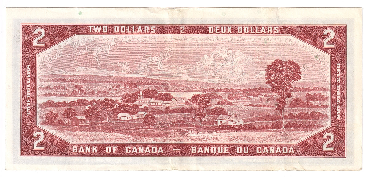 BC-38b 1954 Canada $2 Beattie-Rasminsky, D/R, VF-EF (VF30)