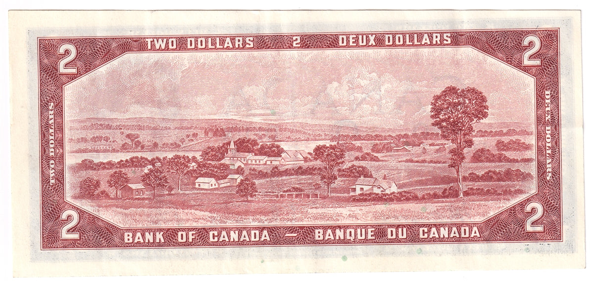 BC-38b 1954 Canada $2 Beattie-Rasminsky, A/U, VF-EF (VF30)