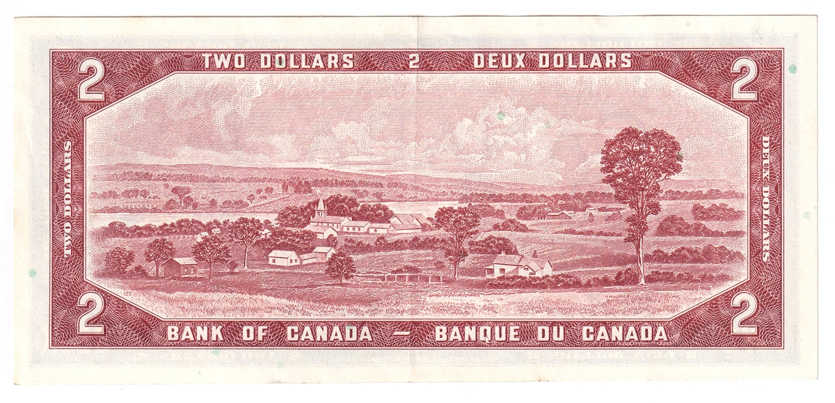 BC-38b 1954 Canada $2 Beattie-Rasminsky, I/U, EF-AU (EF45)
