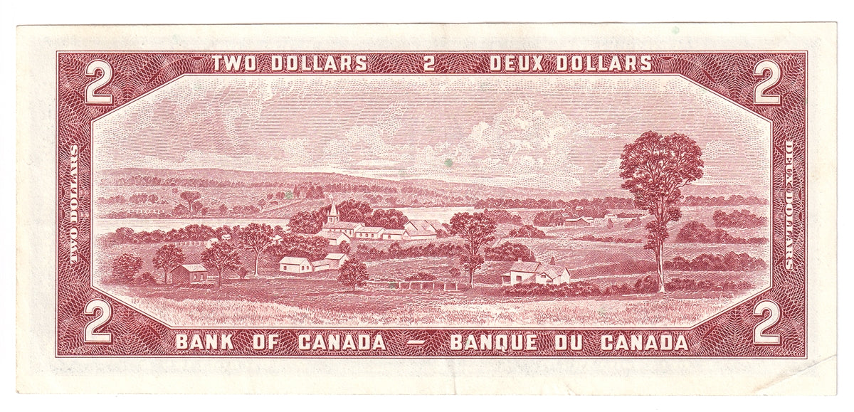 BC-38b 1954 Canada $2 Beattie-Rasminsky, L/U, VF-EF (VF30)