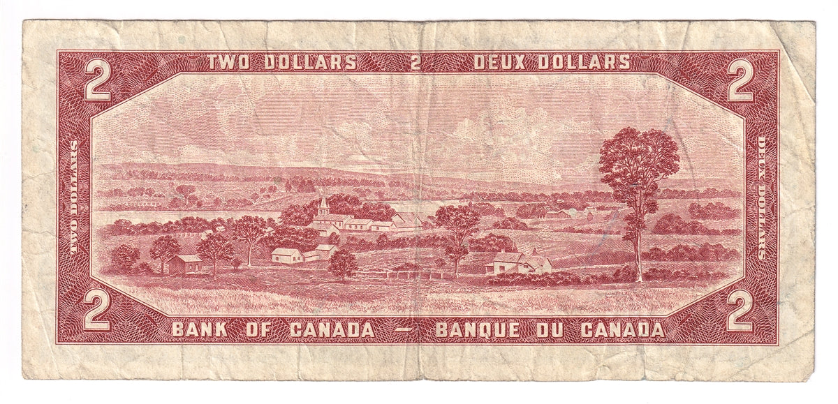BC-38b 1954 Canada $2 Beattie-Rasminsky, A/G, Very Good (VG8)