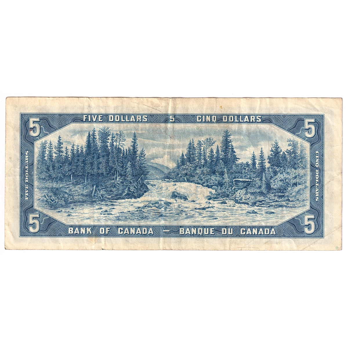 BC-39b 1954 Canada $5 Beattie-Rasminsky, I/X, F-VF (F15)