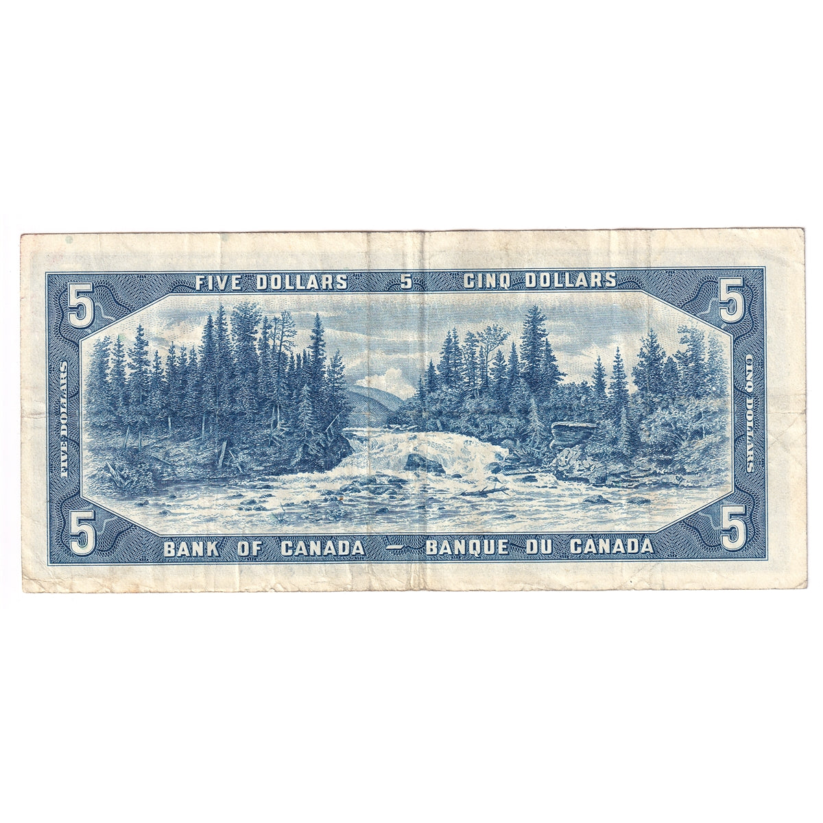 BC-39b 1954 Canada $5 Beattie-Rasminsky, L/X, Circ