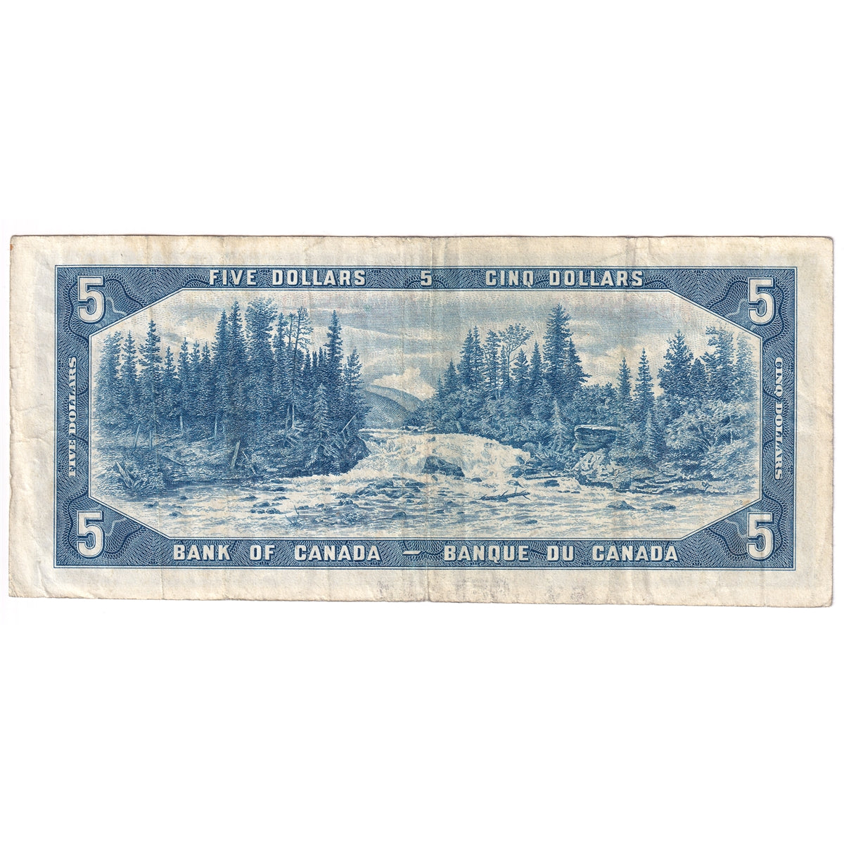 BC-39b 1954 Canada $5 Beattie-Rasminsky, Z/C, F-VF (F15)