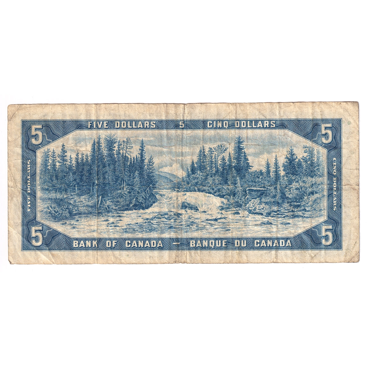 BC-39b 1954 Canada $5 Beattie-Rasminsky, Z/C, VG-F (VG10)