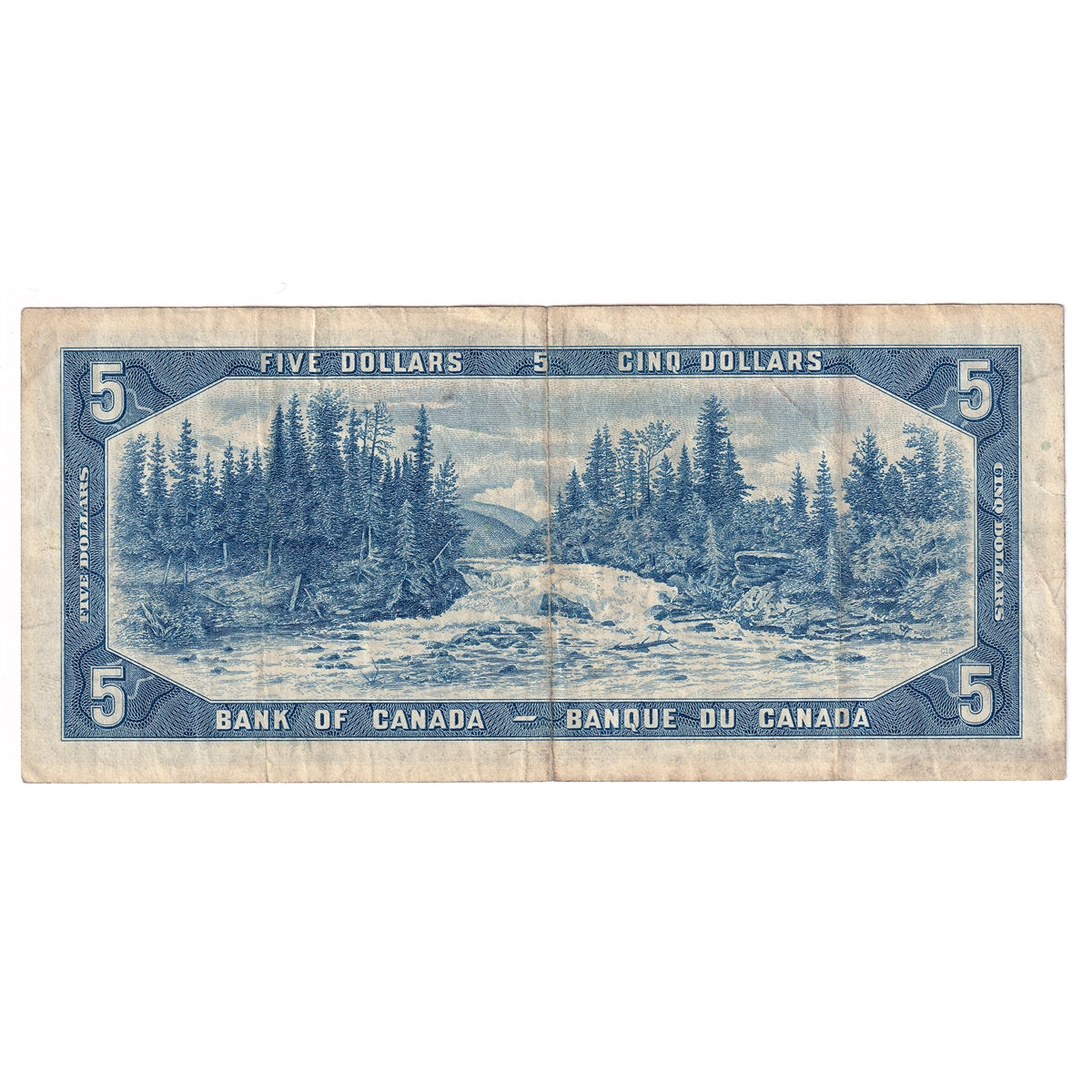 BC-39b 1954 Canada $5 Beattie-Rasminsky, G/S, F-VF (F15)