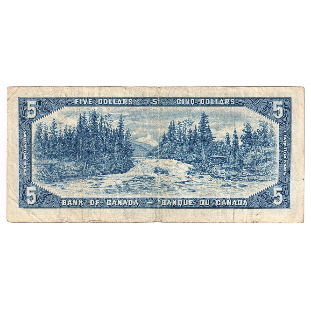BC-39b 1954 Canada $5 Beattie-Rasminsky, A/X, Fine (F12)