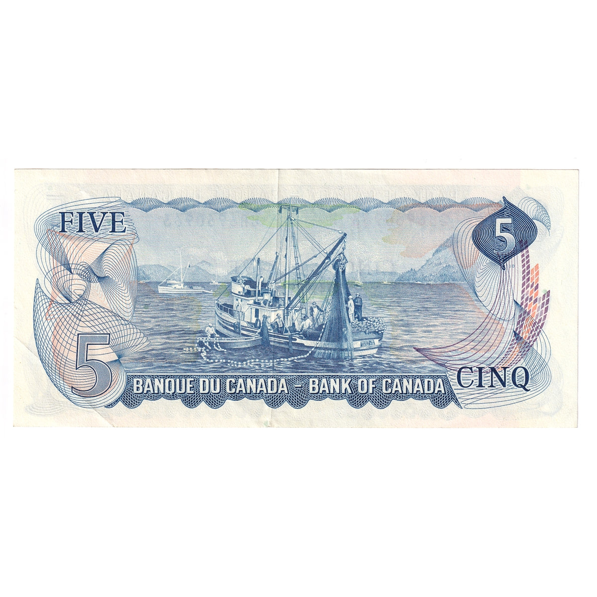 BC-48b 1972 Canada $5 Lawson-Bouey, CR, Extra Fine (EF40)