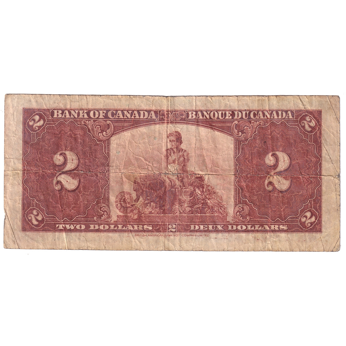 BC-22b 1937 Canada $2 Gordon-Towers, H/B, VG-F (VG10)