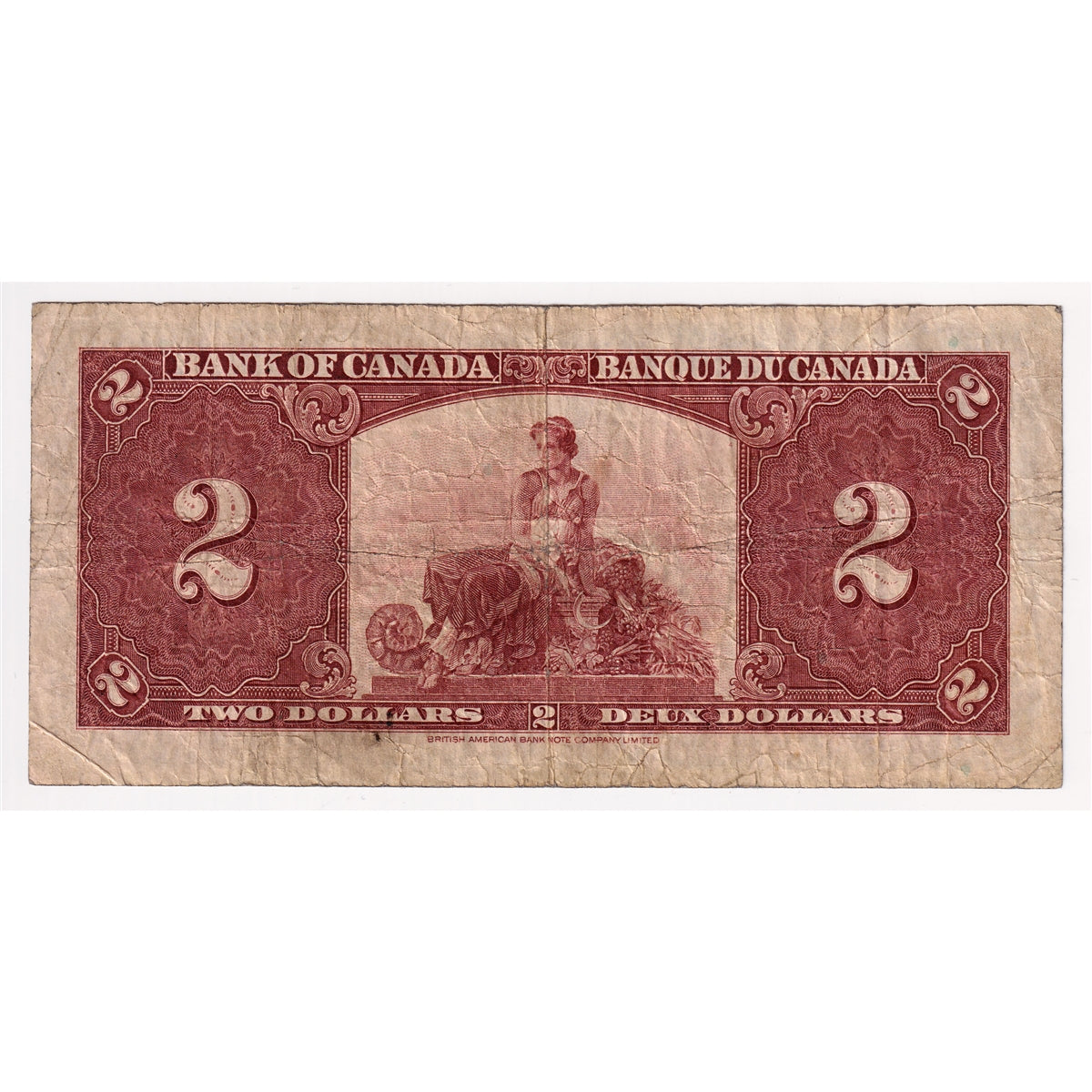 BC-22b 1937 Canada $2 Gordon-Towers, K/B, VG-F (VG10)