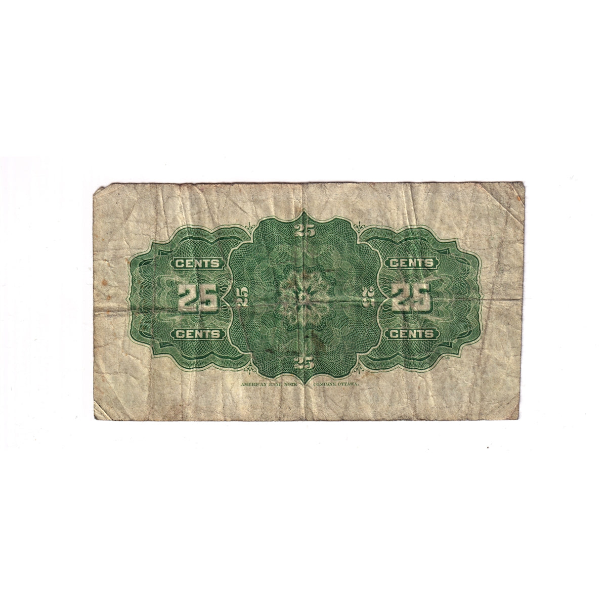 DC-15c 1900 Dominion 25 cent Shinplaster Saunders, Very Good (VG8)