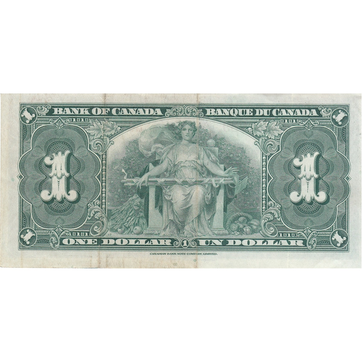 BC-21c 1937 Canada $1 Gordon-Towers, B/M, VF-EF (VF30)