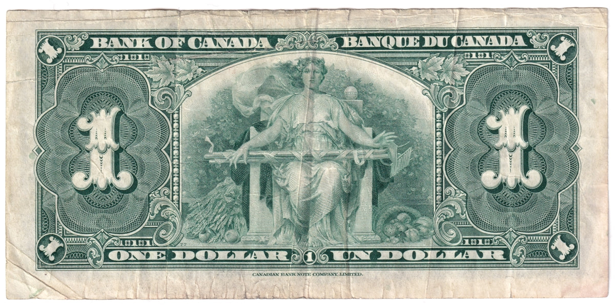 BC-21d 1937 Canada $1 Coyne-Towers, U/N, CIRC