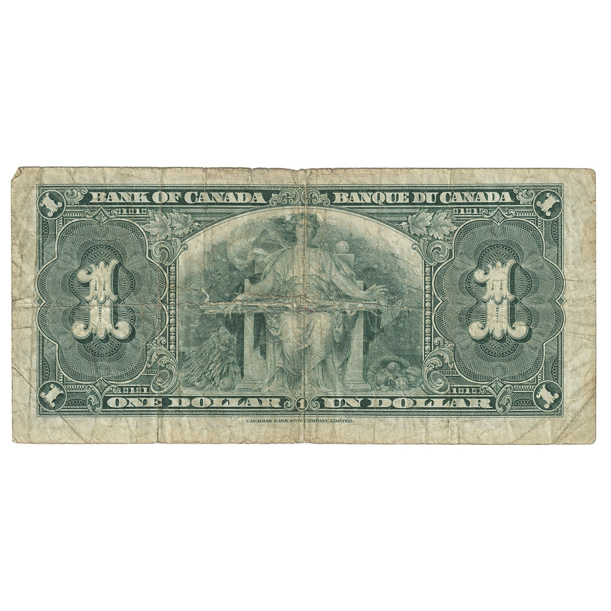 BC-21d 1937 Canada $1 Coyne-Towers, W/N, CIRC