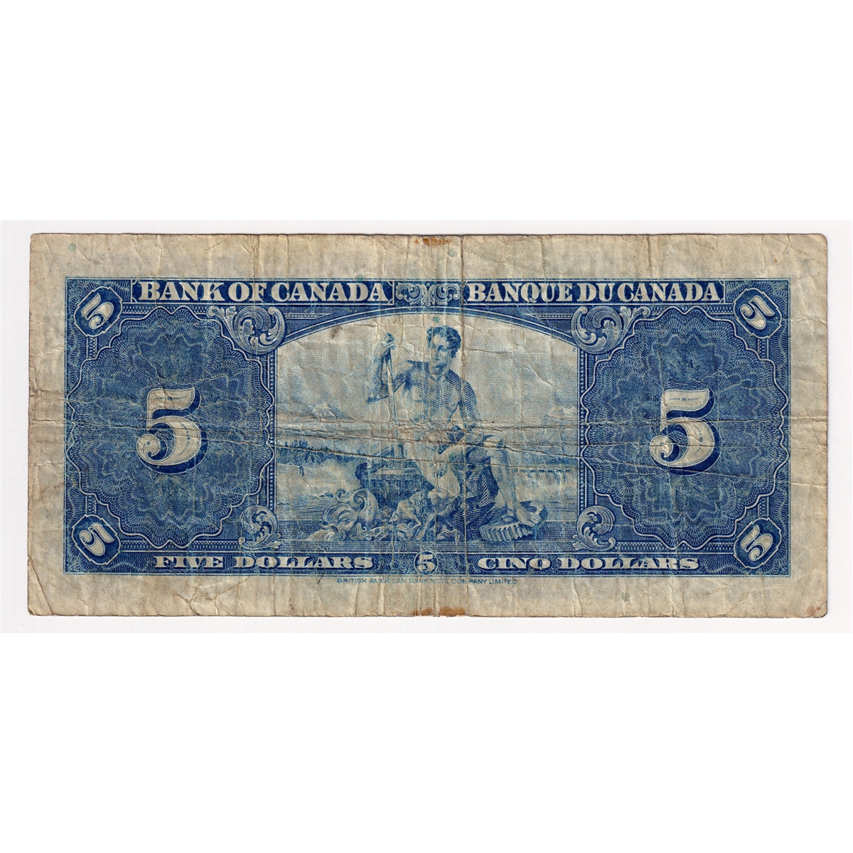 BC-23b 1937 Canada $5 Gordon-Towers, B/C, Circ
