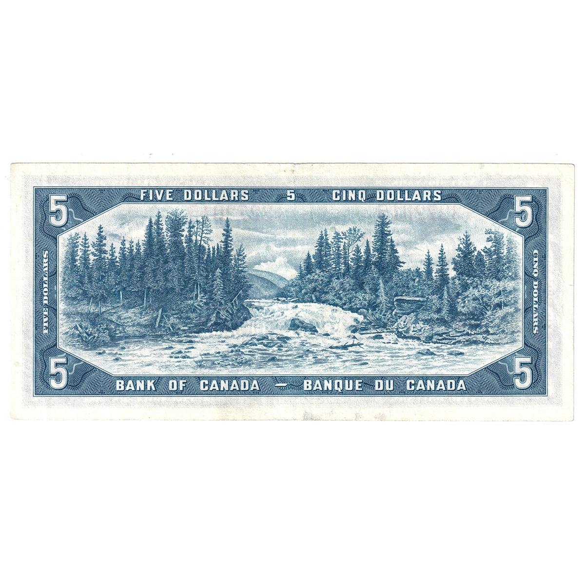 BC-39c 1954 Canada $5 Bouey-Rasminsky, T/X, VF-EF