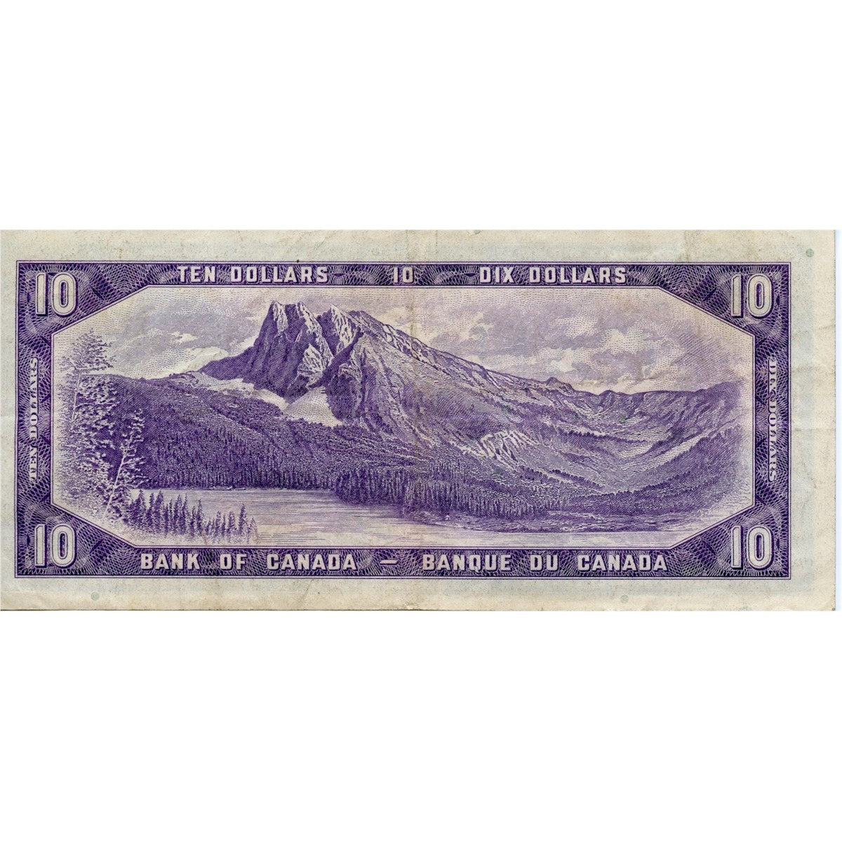 BC-40a 1954 Canada $10 Beattie-Coyne, A/T, Very Fine (VF20)