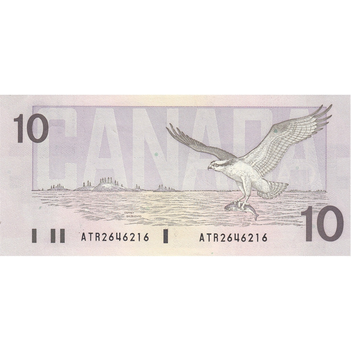 BC-57a 1989 Canada $10 Thiessen-Crow, ATR, AU-UNC