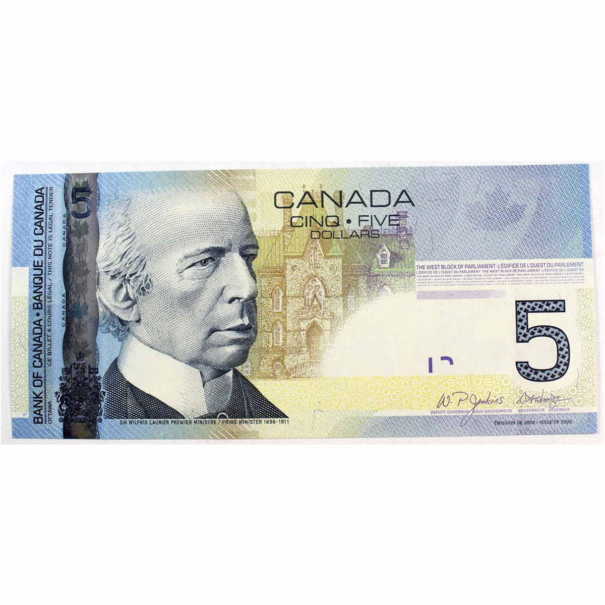 BC-67a 2006 Canada $5 Jenkins-Dodge, AON, CUNC