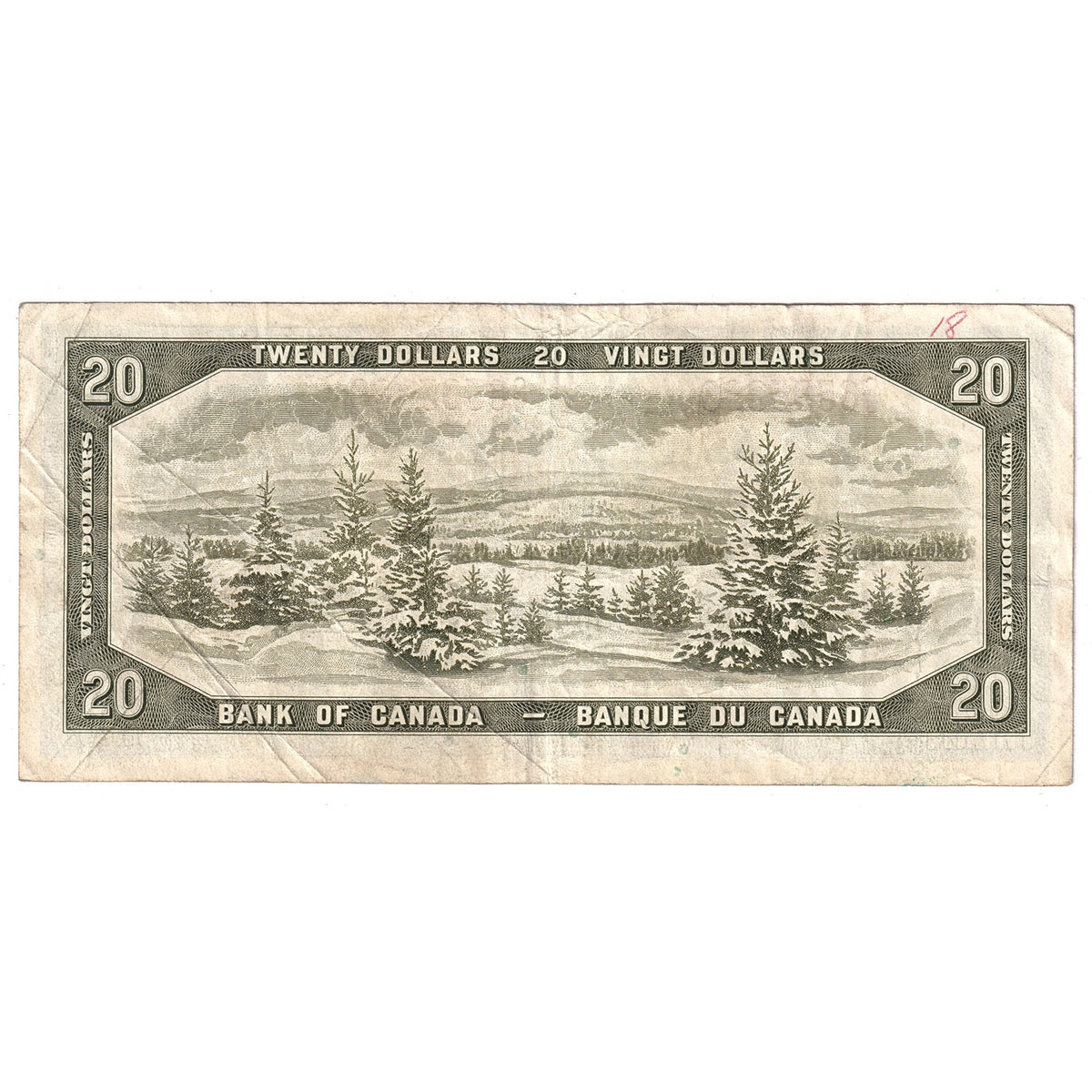BC-41b 1954 Canada $20 Beattie-Rasminsky, C/W, F-VF