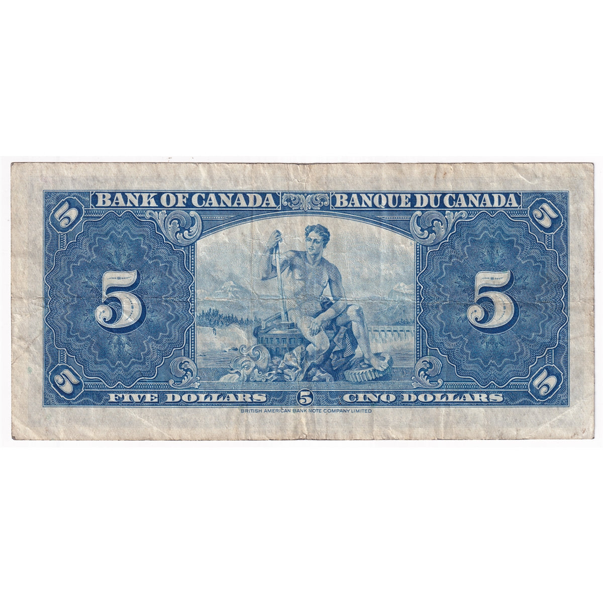 BC-23b 1937 Canada $5 Gordon-Towers, M/C, F-VF