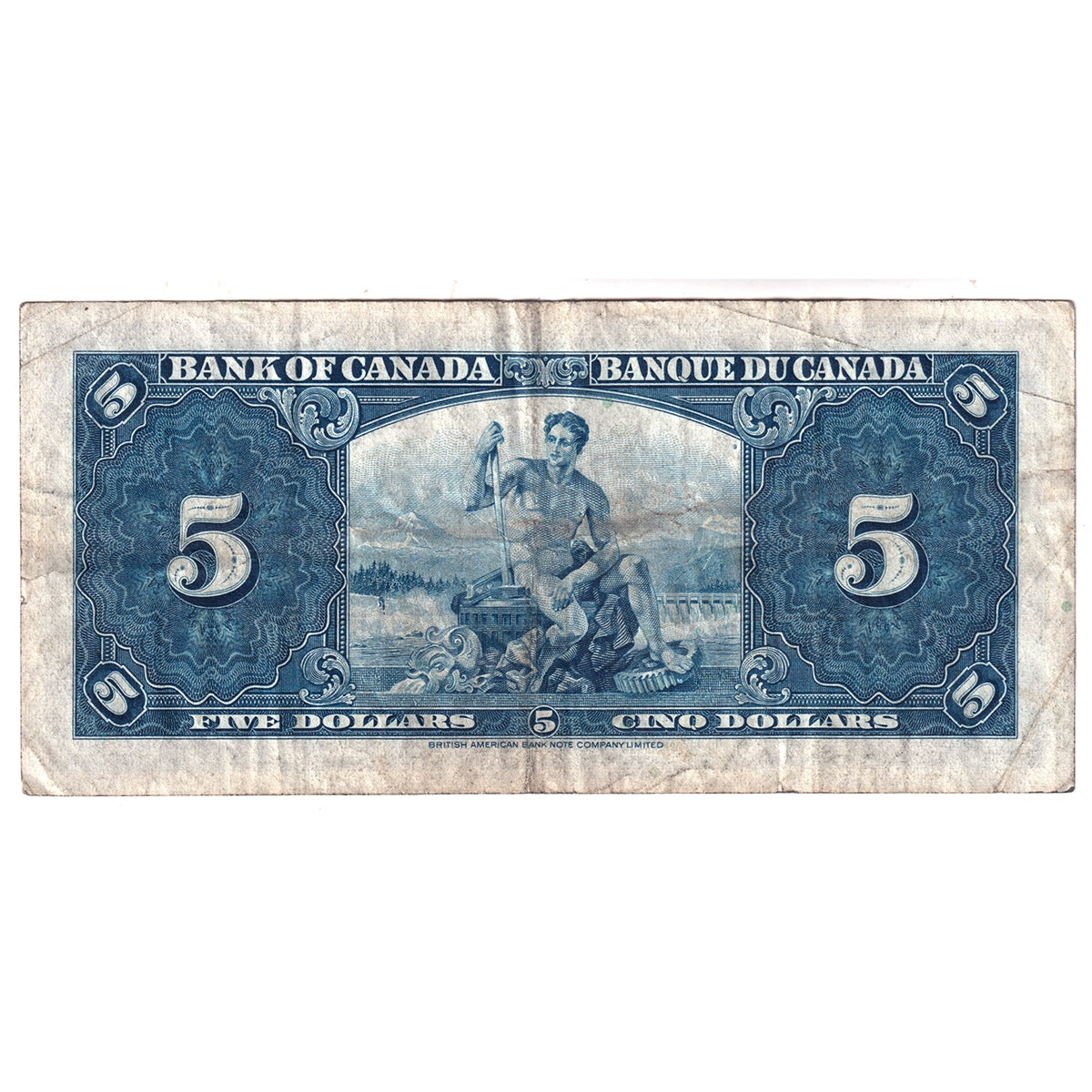 BC-23c 1937 Canada $5 Coyne-Towers, B/S, F-VF