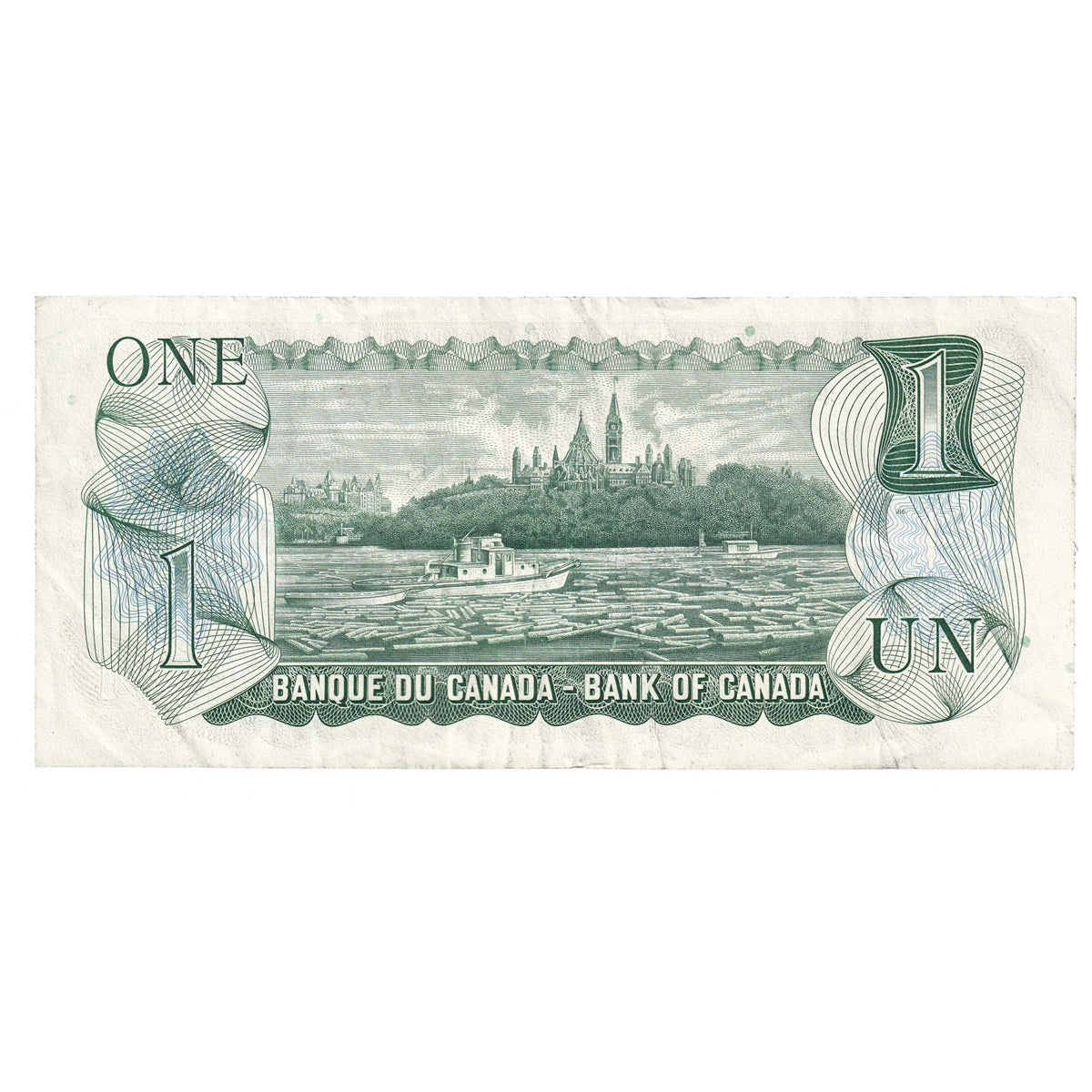 BC-46aA-i 1973 Canada $1 Lawson-Bouey, AAX, Lithographed, AU-UNC (AU55)