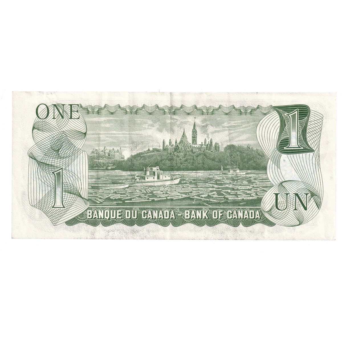 BC-46bA 1973 Canada $1 Crow-Bouey, BAX, VF-EF (VF30)