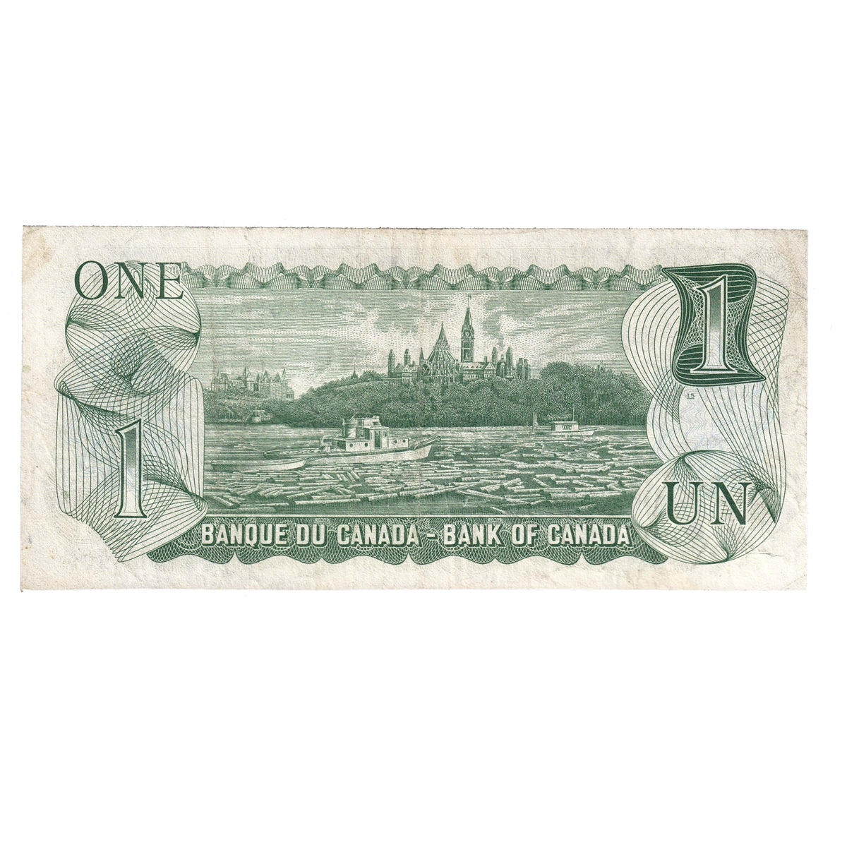 BC-46bT 1973 Canada $1 Crow-Bouey, EXA, Test Note, F-VF (F15)