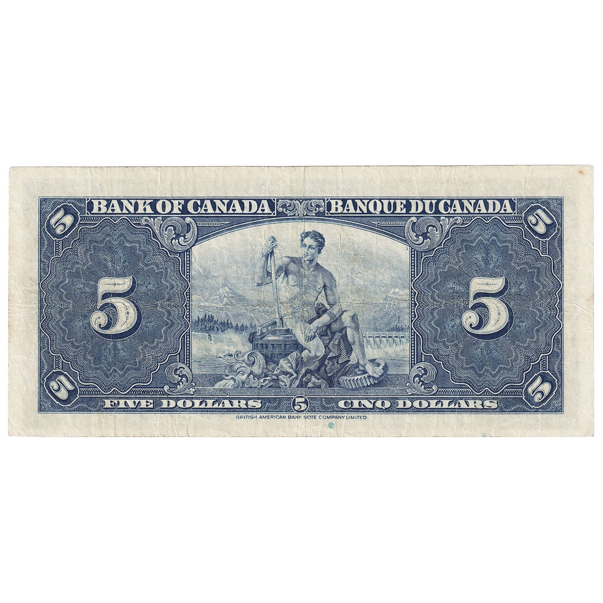 BC-23a 1937 Canada $5 Osborne-Towers, A/C, Very Fine (VF20)